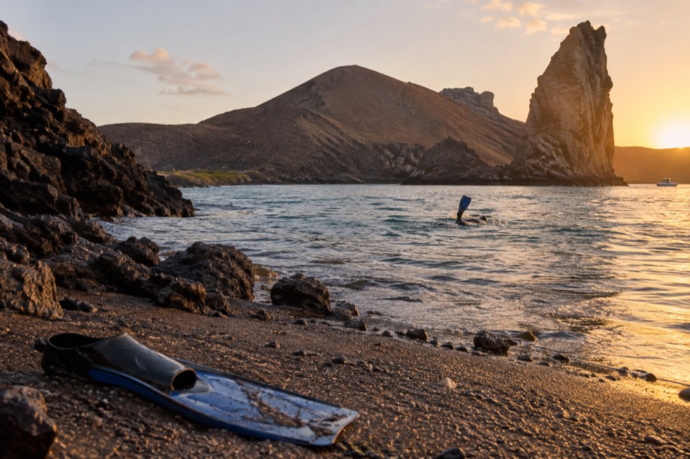 Golden hour on Bartolomé Island, Galapagos